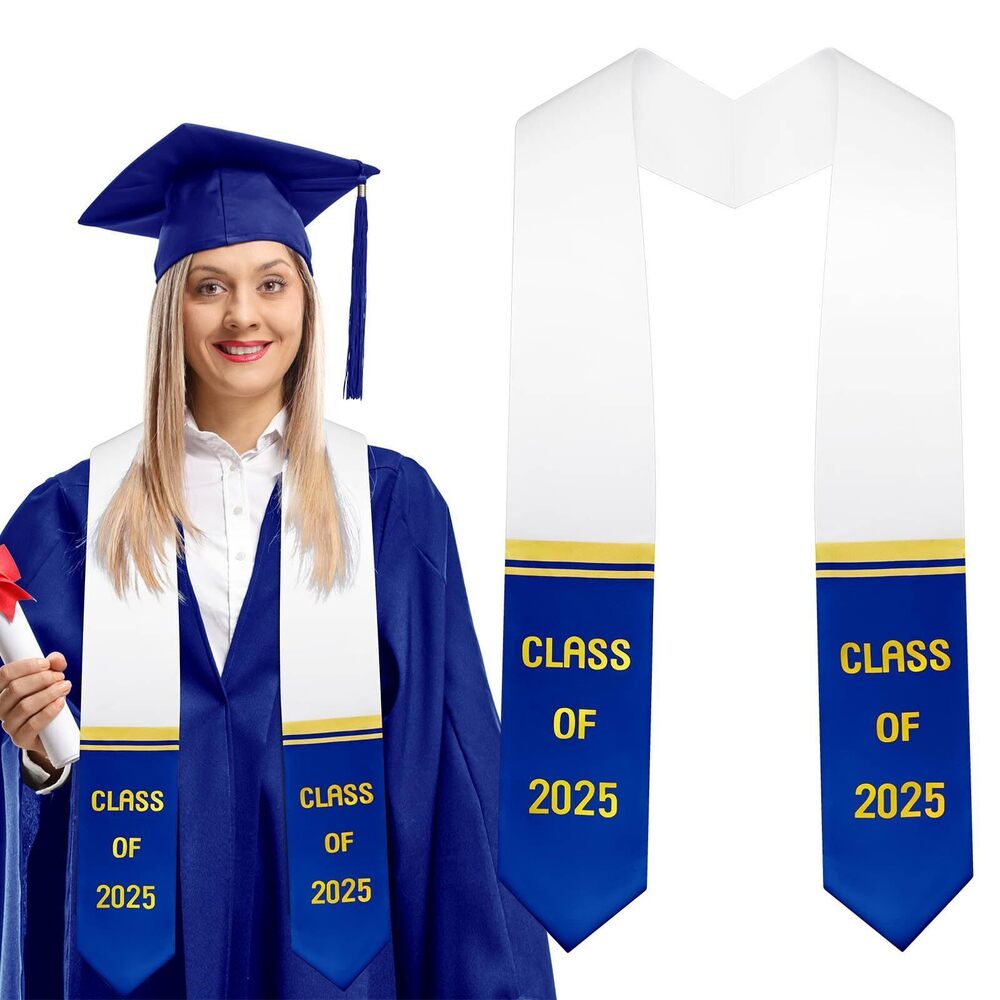 6877 1 Pcs Graduation Stole Class of 2025 Unisex Adult Honor Stole Grad